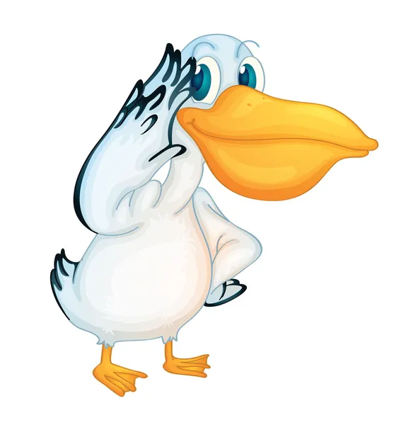 Caráter pelicano — Vetor de Stock