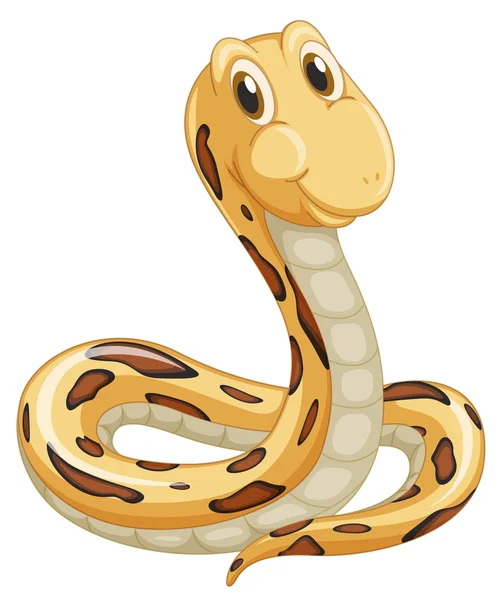 Serpent sur blanc — Image vectorielle