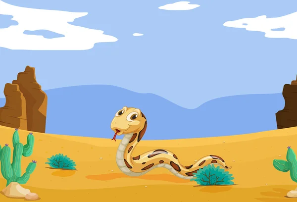 Serpente no deserto —  Vetores de Stock