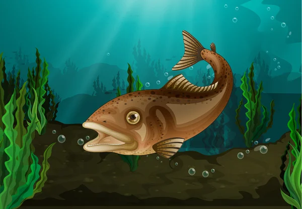 Fisk under vattnet — Stock vektor