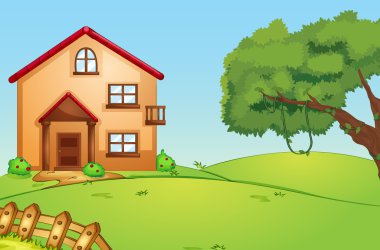 house in nature clipart