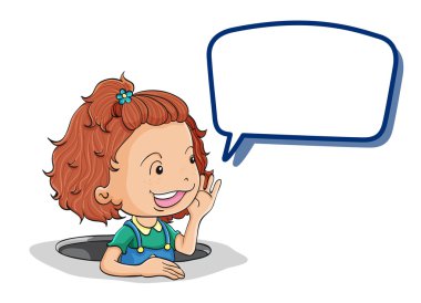 girl with callout clipart