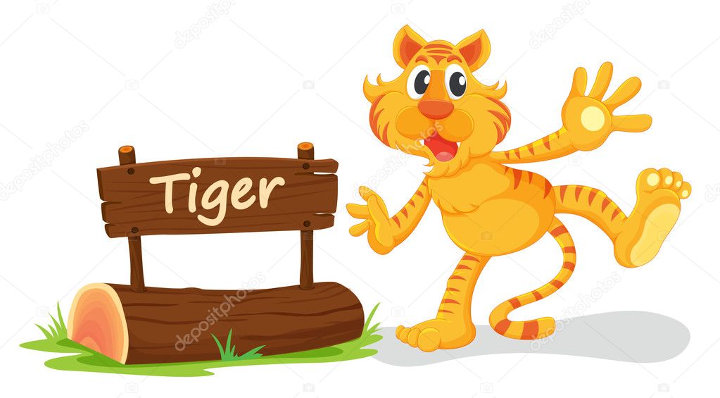 tiger and name plate