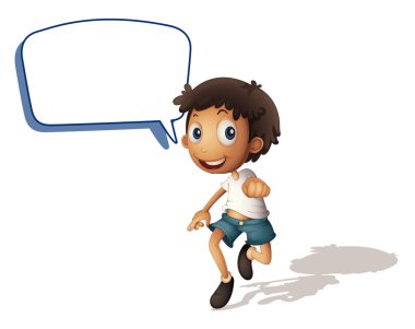 a boy and call out clipart