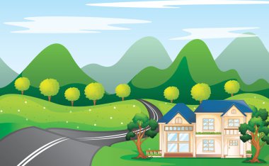 house in nature clipart