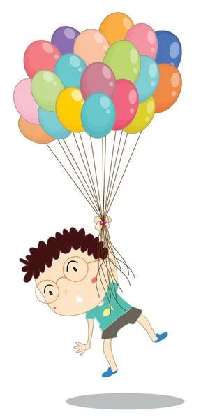 Un chico con globos — Archivo Imágenes Vectoriales