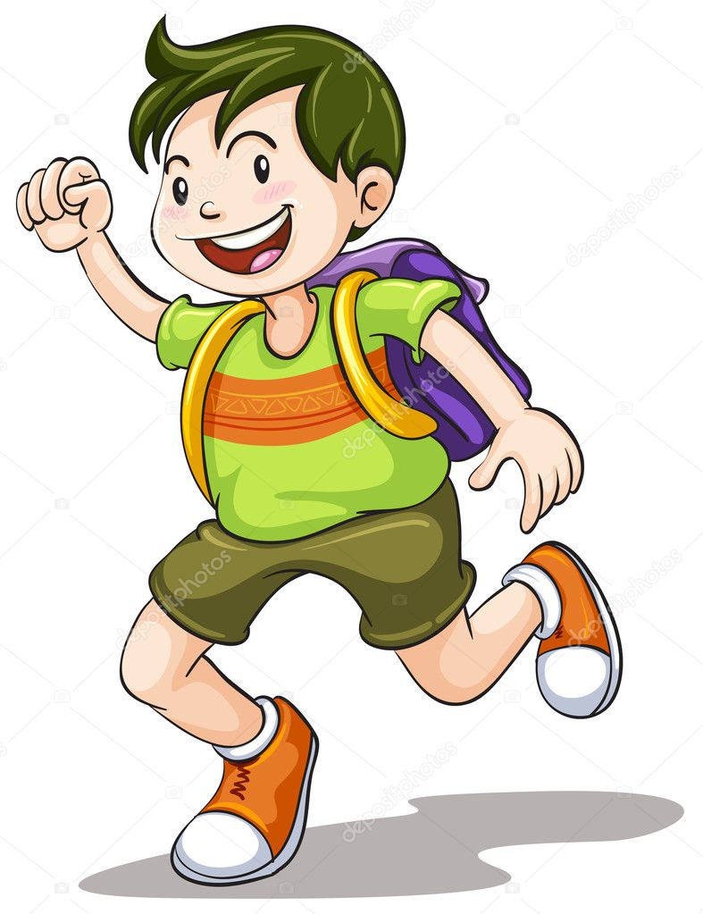 A boy with school bag Stock Vector Image by ©interactimages #12200453