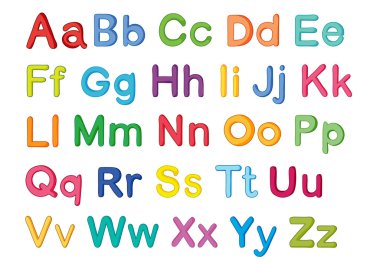 english alphabets clipart