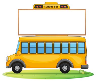 a school bus and board clipart