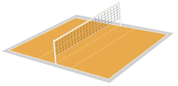 Terrain de volley ball — Image vectorielle