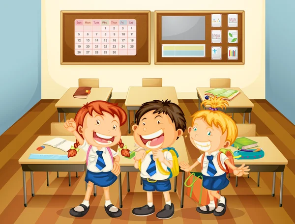 Enfants en classe — Image vectorielle