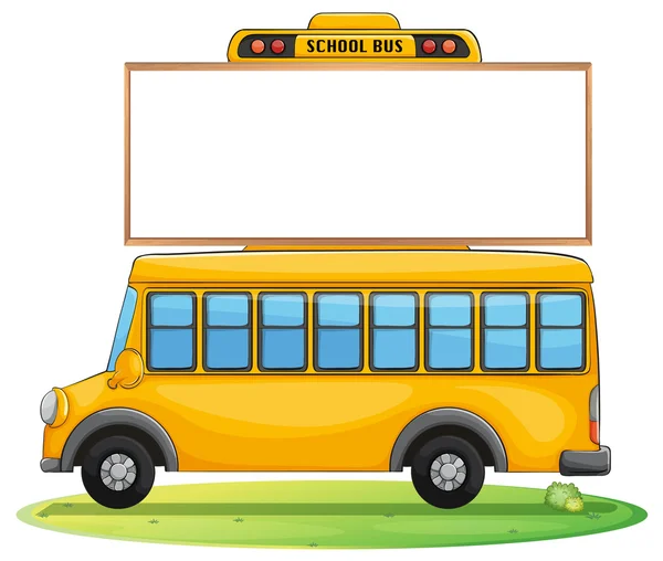 A school bus and board — Stock Vector