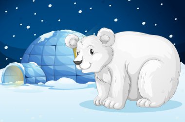 Egloo and bear clipart