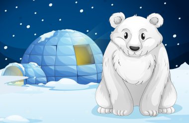 Egloo and bear clipart