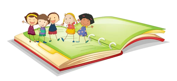 Τα παιδιά και το βιβλίο — Διανυσματικό Αρχείο