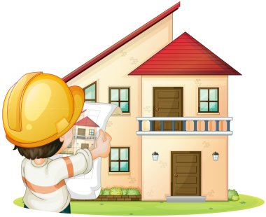 house and engineer clipart