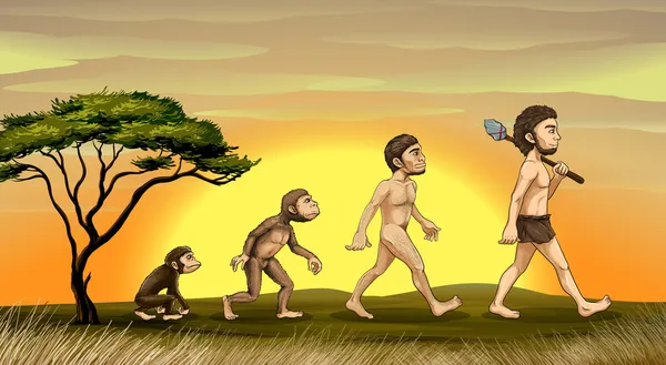 Evoluzione dell'uomo — Vettoriale Stock