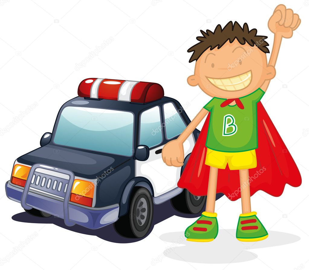 Boy and car