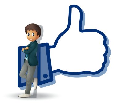 boy and thumb clipart