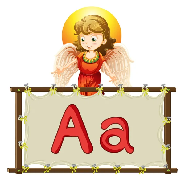Alfabet brev på en duk — Stock vektor