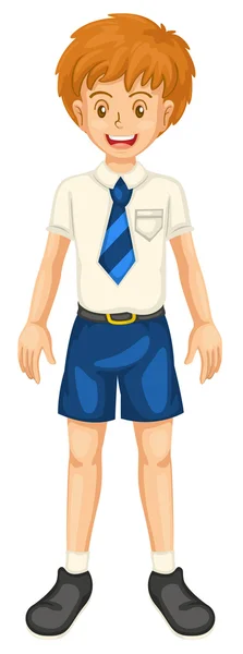 Anak laki-laki berpakaian sekolah - Stok Vektor