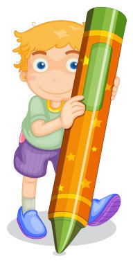 boy with pencil clipart