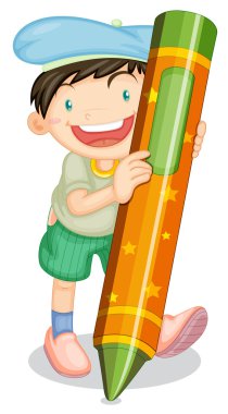 boy with pencil clipart