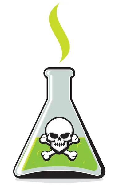 Chemieflasche mit Gift — Stockvektor