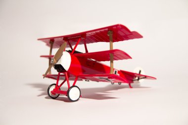 Red Vintage Airplane Toy clipart