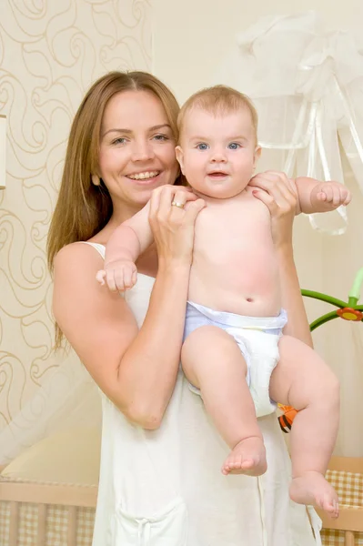 Baby boy and his mother — Stock Photo, Image
