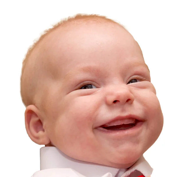 笑一个小小的新生婴儿 — 图库照片