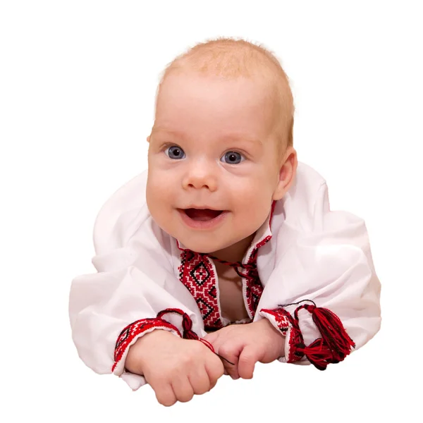 Bébé dans les vêtements ukrainiens — Photo