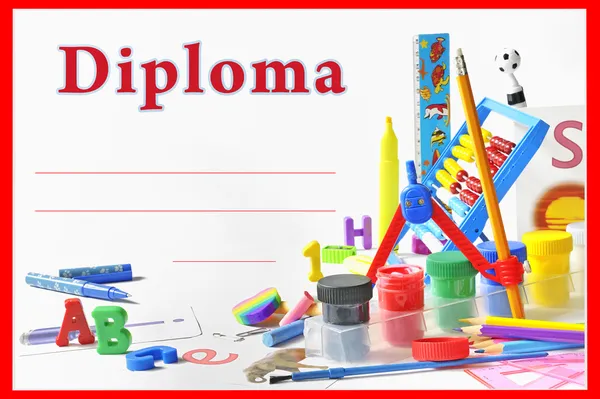 Preschool diploma — Stock Photo, Image