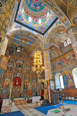 Interior of the orthodox Church clipart