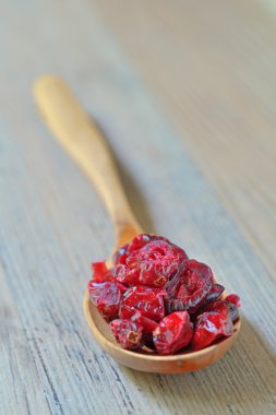 kaşığı kurutulmuş cranberries