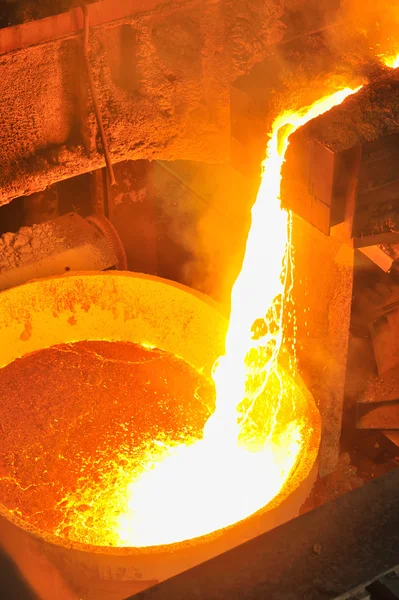 Molten hot steel — Stock Photo, Image