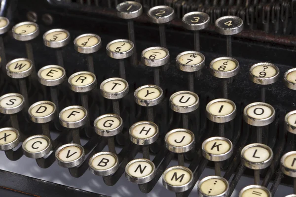 Detalhe da velha máquina de escrever — Fotografia de Stock