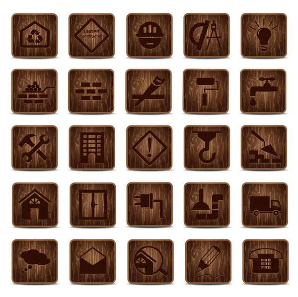 Деревянные иконы — стоковый вектор