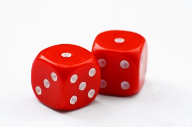 Red dice snake eyes clipart