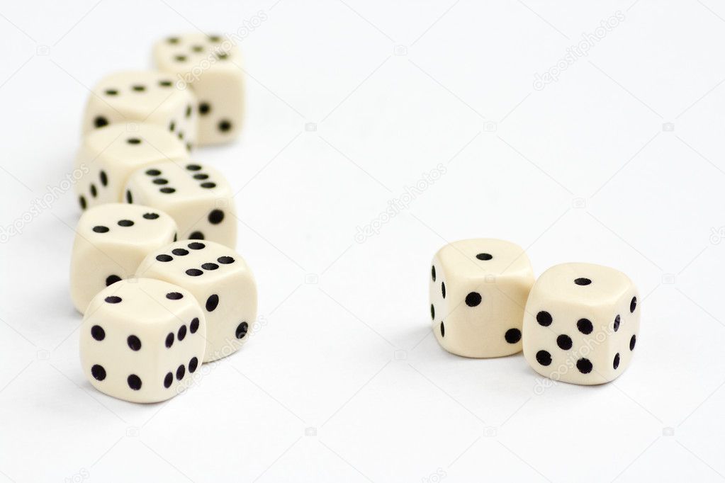 White dice frame