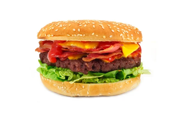 Hambúrguer de queijo bacon — Fotografia de Stock