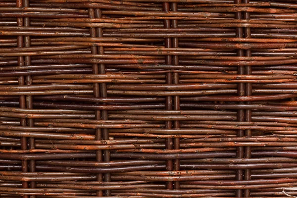 Vävd willow wicker bakgrund — Stockfoto