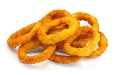 Deep fried onion rings clipart