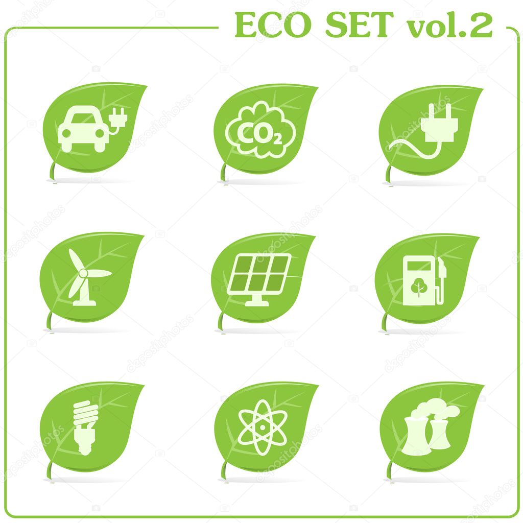 Vector ecology icon set. Vol. 2
