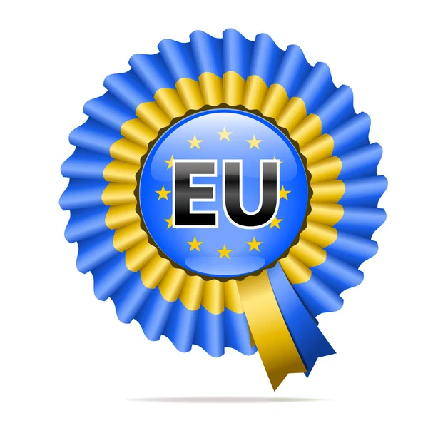 Vector distintivo de bandera nacional, UE — Vector de stock