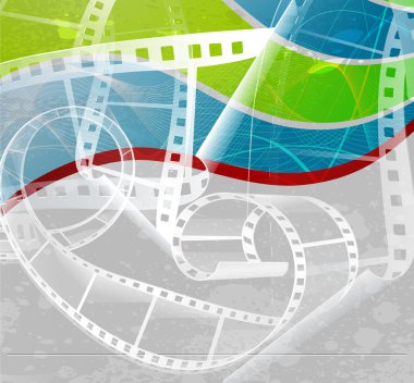 film şeridi ile soyut resim