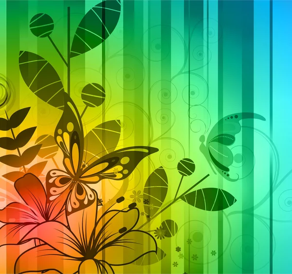 Colorato sfondo floreale — Vettoriale Stock