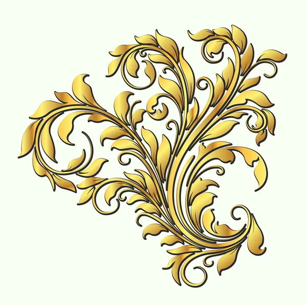 Золото квіткових елементів — стоковий вектор