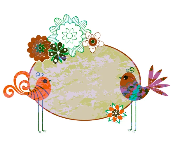 Cadre floral abstrait — Image vectorielle