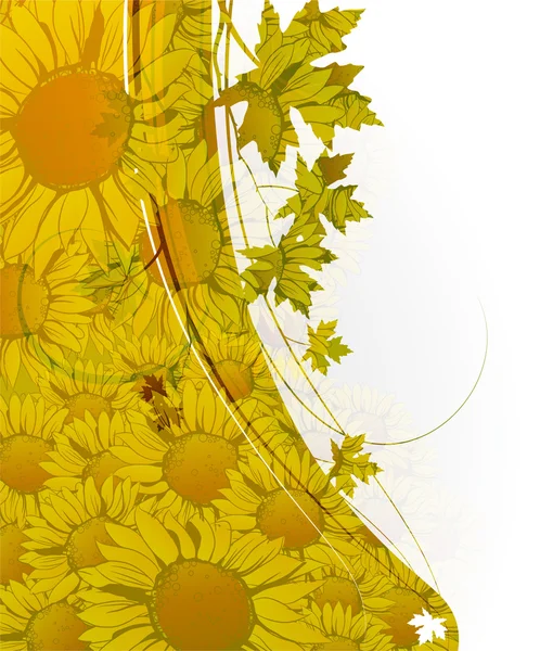 Résumé automne fond floral — Image vectorielle